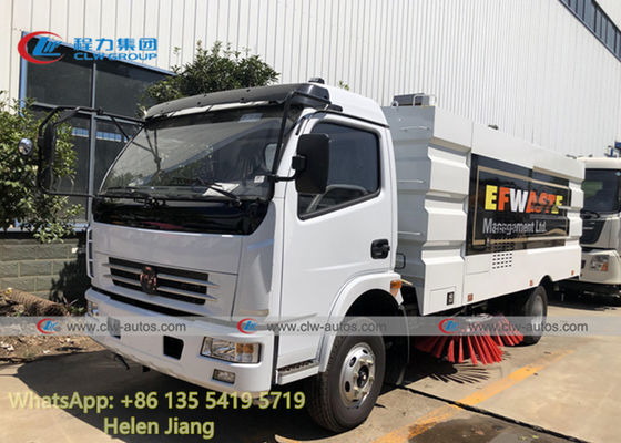 Dongfeng 4x2 LHD Diesel Engine Vacuum Road Sweeper Truck