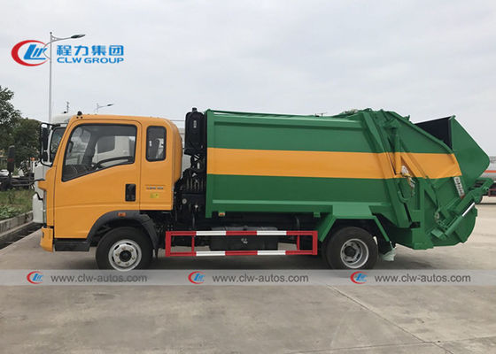 Sinotruk Howo 4x2 RHD 6M3 8M3 Rear Loader Compression Garbage Truck