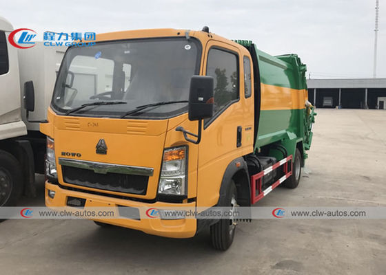 Sinotruk Howo 4x2 RHD 6M3 8M3 Rear Loader Compression Garbage Truck