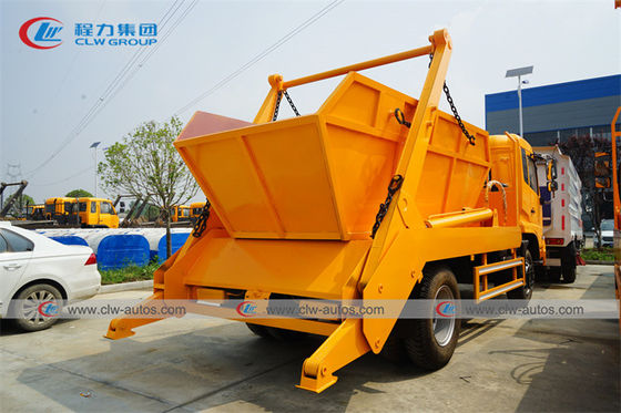 10 Ton 4x2 Pull Arm Skip Loader Garbage Truck With Cummins Engine