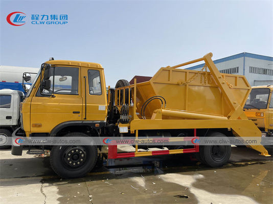 10 Ton 4x2 Pull Arm Skip Loader Garbage Truck With Cummins Engine