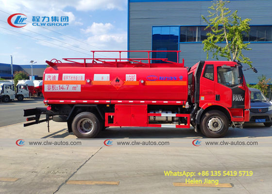 LHD FAW 4x2 15cbm Oil Transport Truck With Pump