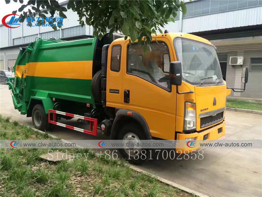 8cbm Sinotruk HOWO 4x2 RHD Trash Collection Truck