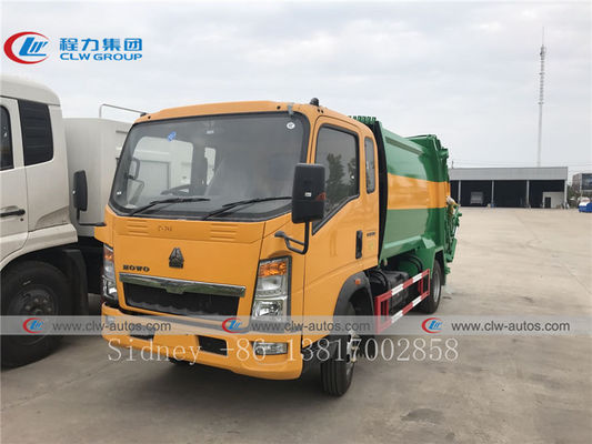 8cbm Sinotruk HOWO 4x2 RHD Trash Collection Truck