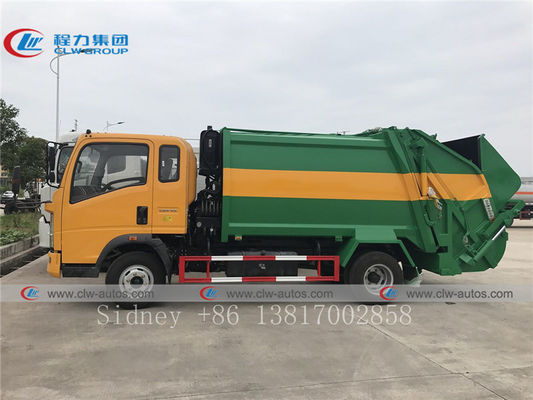 8cbm Sinotruk HOWO 4x2 RHD Trash Collection Truck