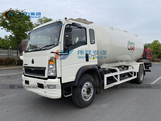 Sinotruk HOWO 4x2 15m3 12m3 LPG Gas Bobtail Tanker Truck