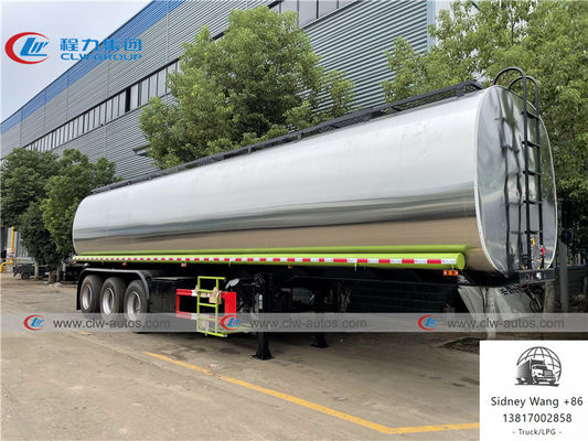 CCC 3 Axle 50000L Stainless Steel Tanker Semi Trailer For Asphalt Delivery