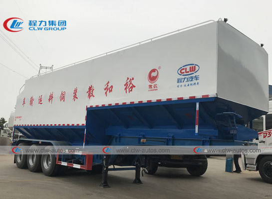 SGS 3 Axle 60M3 Bulk Feed Tanker Semi Trailer With Electric Hydraulic Auger