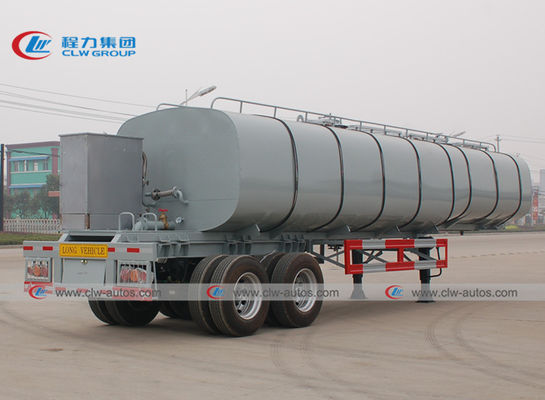 2 Axle 30000L Heated Asphalt Tank Trailer With Insulation Layer And Burner