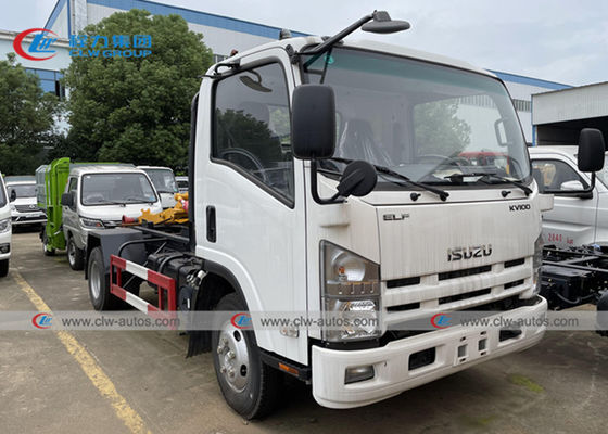 ISUZU 4x2 3 2 Ton Roll Off Hook Lift Garbage Truck With Detachable Hopper