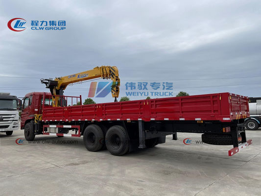 Dongfeng 6x4 10t 12t 16t Truck Mounted Hydraulic Crane With Straight Arm