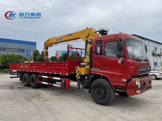 Dongfeng 6x4 10t 12t 16t Truck Mounted Hydraulic Crane With Straight Arm