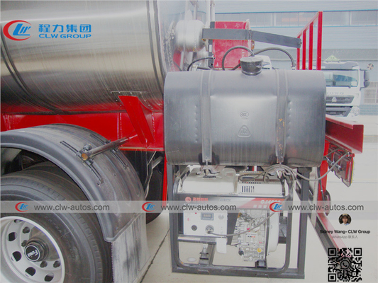 3 Axle 46cbm Aluminum Alloy Asphalt bitumenTanker Semi Trailer