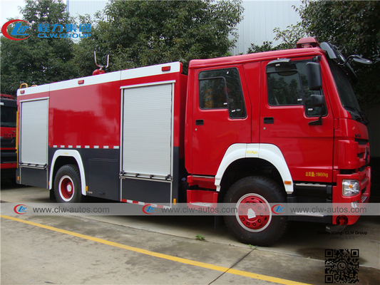 LHD Sinotruk Howo 4x2 5cbm Water Tank Fire Fighting Truck