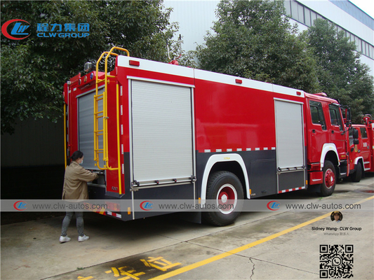 LHD Sinotruk Howo 4x2 5cbm Water Tank Fire Fighting Truck