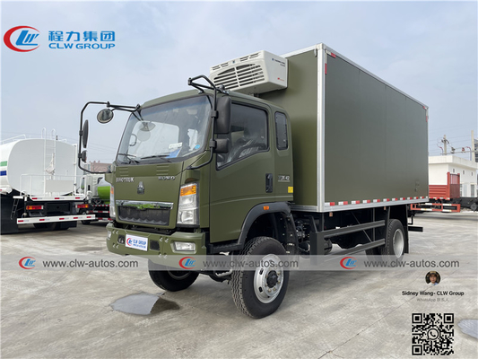 10T 15T 30cbm SINOTRUK HOWO 4x4 Refrigerated Van Truck