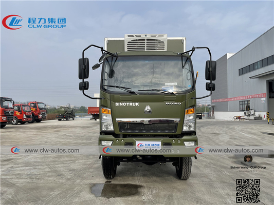 10T 15T 30cbm SINOTRUK HOWO 4x4 Refrigerated Van Truck