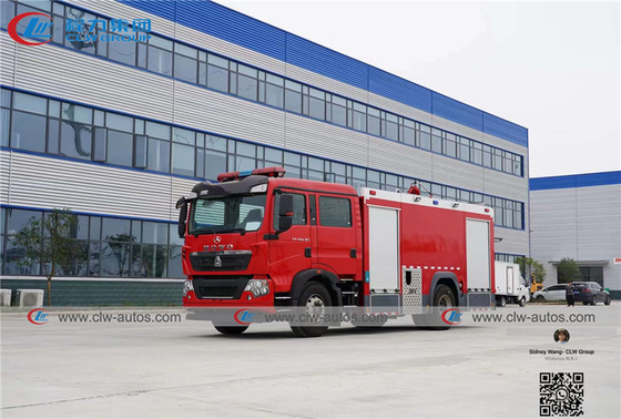 Sinotruk Howo 4x2 8cbm Foam Tank Fire Engine Truck