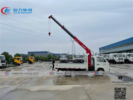 Foton 1T 2T 3 Stage Hydraulic Telescopic Boom Truck Mounted Crane