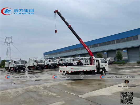 Foton 1T 2T 3 Stage Hydraulic Telescopic Boom Truck Mounted Crane