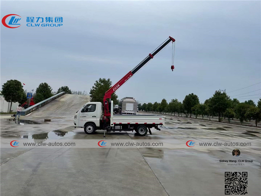 Foton 1T 2T 3 Stage Hydraulic Telescopic Boom Truck Mounted Crane