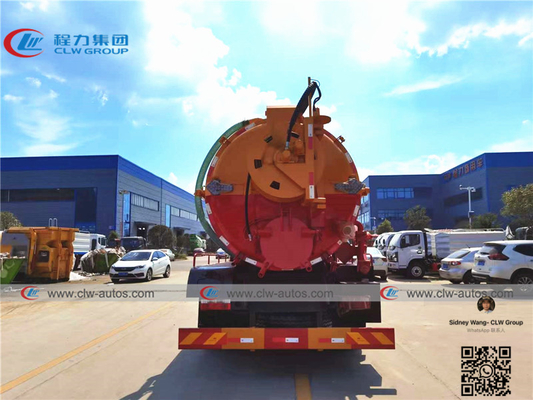 Dongfeng D9 Duolicar 15m3 Vacuum Sewer Tank Truck