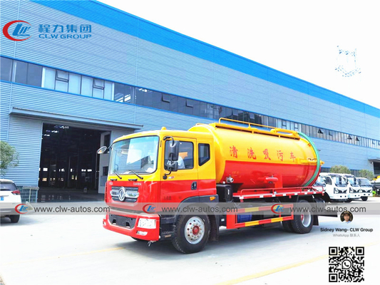 Dongfeng D9 Duolicar 15m3 Vacuum Sewer Tank Truck