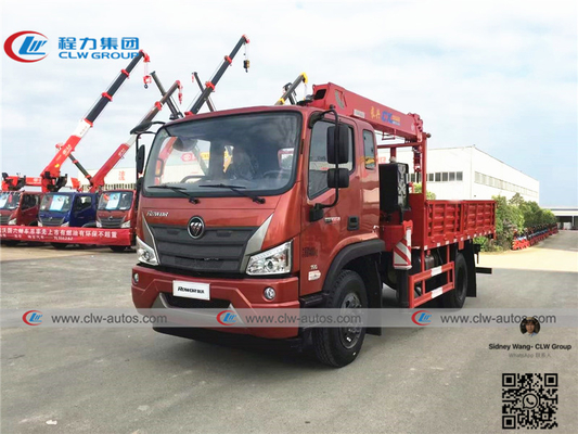 Foton Rowor 4x2 5 - 7 Ton Hydraulic Telescopic Boom Truck Mounted Crane