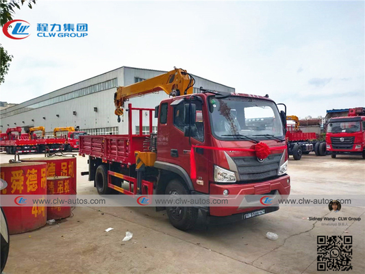 Foton Rowor 4x2 5 - 7 Ton Hydraulic Telescopic Boom Truck Mounted Crane