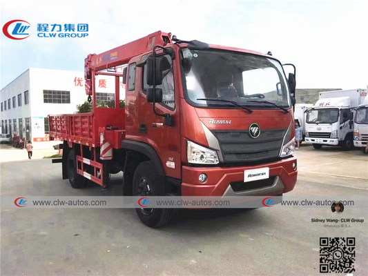 Foton Rowor 4x2 5 - 7 Ton Hydraulic Telescopic Boom Truck Mounted Crane