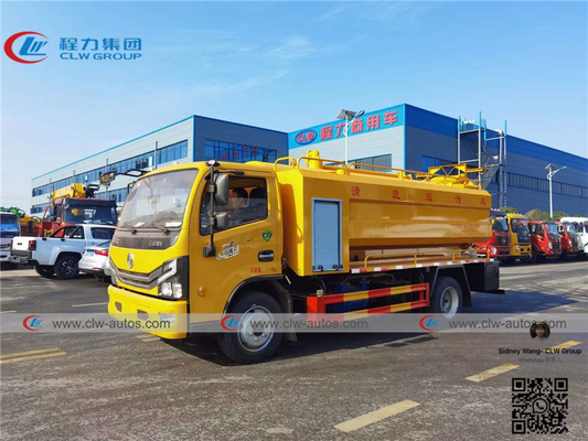 Dongfeng Duolicar 7cbm Vacuum Sewage Suction Truck With High Pressure Cleaning System