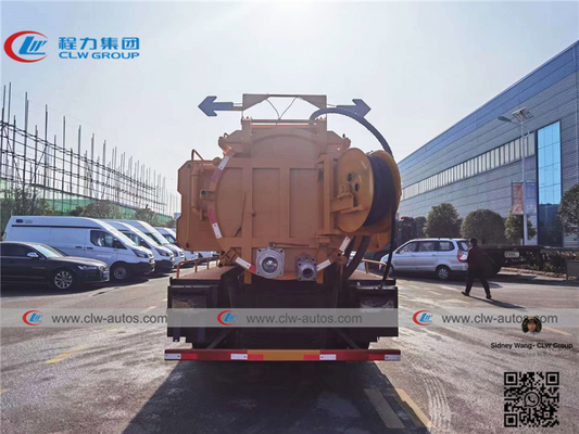 Dongfeng Duolicar 7cbm Vacuum Sewage Suction Truck With High Pressure Cleaning System