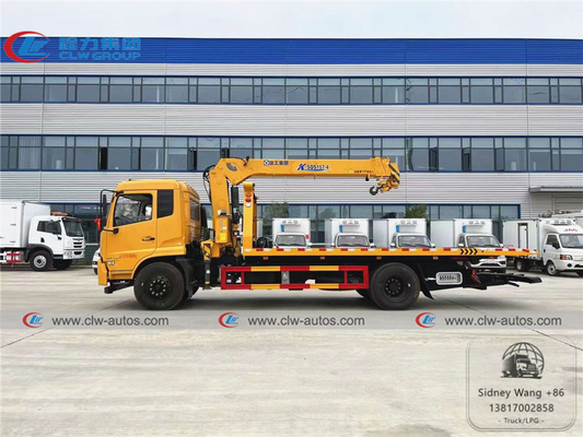 LHD Dongfeng Tianjin 6.3T 8T truck mounted hydraulic crane