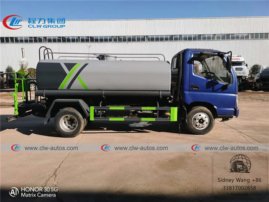 LHD Foton Forland 5 Tons Water Bowser Truck With High Pressure Water Cannon