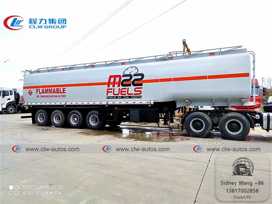 4 Axle 60000L Carbon Steel Q235 Fuel Tanker Truck