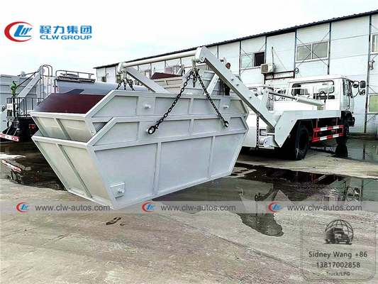 Howo 4x2 8cbm Swept Body refuse collector Swing Arm Garbage Truck