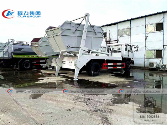 Howo 4x2 8cbm Swept Body refuse collector Swing Arm Garbage Truck