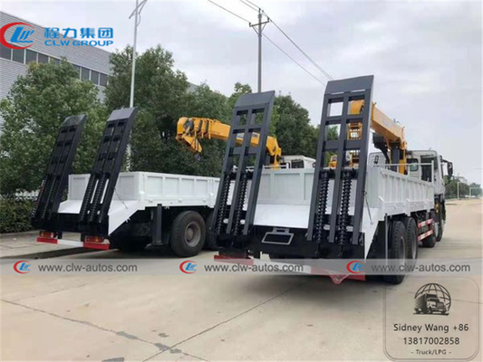 8x4 HOWO Flatbed Truck Mounted Telescoping Boom Crane