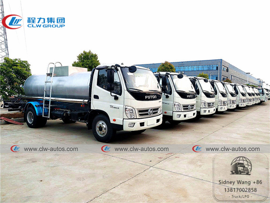 Foton 5000L SS 304 2B Water Bowser Truck For Drinking Water Transport