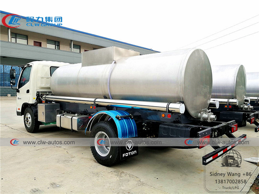 Foton 5000L SS 304 2B Water Bowser Truck For Drinking Water Transport