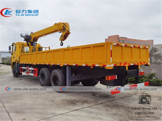 Dongfeng 6x4 10T Truck Mounted Telescopic Boom Crane With Construction Equipment