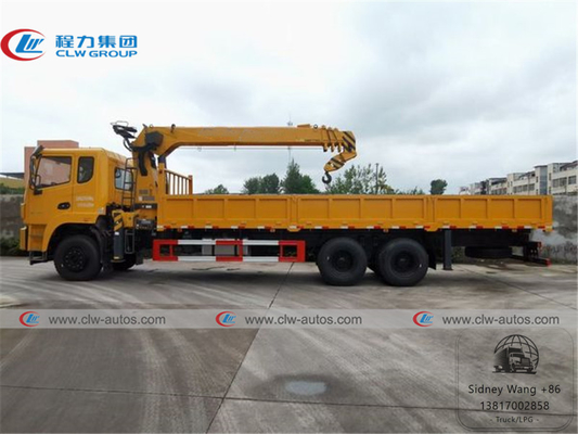 Dongfeng 6x4 10T Truck Mounted Telescopic Boom Crane With Construction Equipment