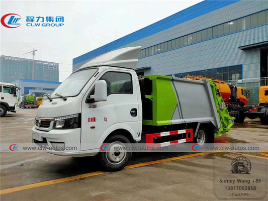 Dongfeng Tuyi 4x2 5000L 3T 4T Rear Loader Garbage Compactor Truck