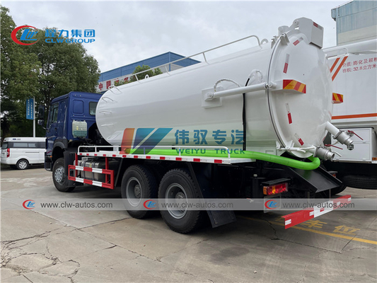 SINOTRUK HOWO 16cbm Sewage Suction Truck With Italy BP Vaccum Pump