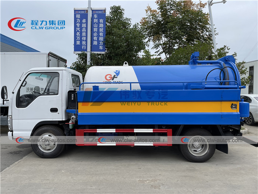 ISUZU 4x2 5cbm Sewage Vacuum Truck With Q235A Tank