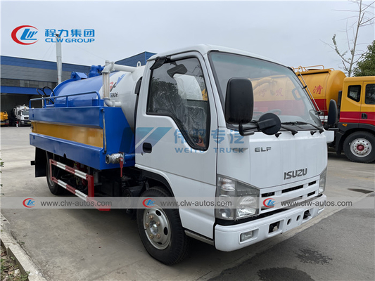 ISUZU 4x2 5cbm Sewage Vacuum Truck With Q235A Tank