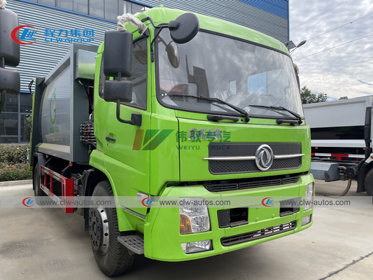 210HP 14cbm Refuse Collection Truck With Double Operation System