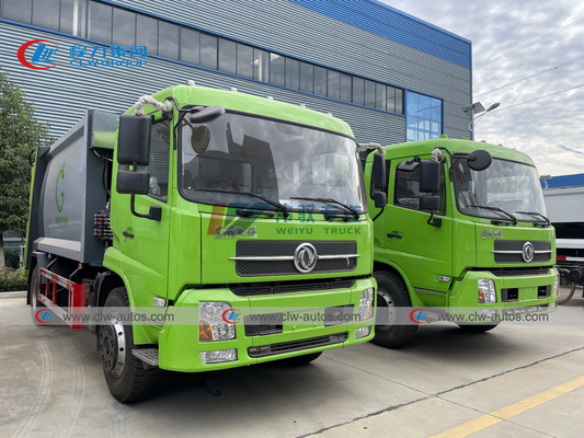 210HP 14cbm Refuse Collection Truck With Double Operation System