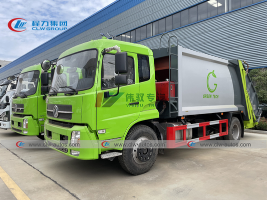 210HP 14cbm Refuse Collection Truck With Double Operation System