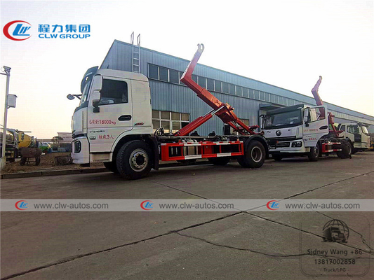 Shacman 10 Ton Hydraulic Hooklift Garbage Truck With 10000L Container 